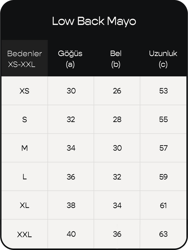 Ürün ölçü görseli 2