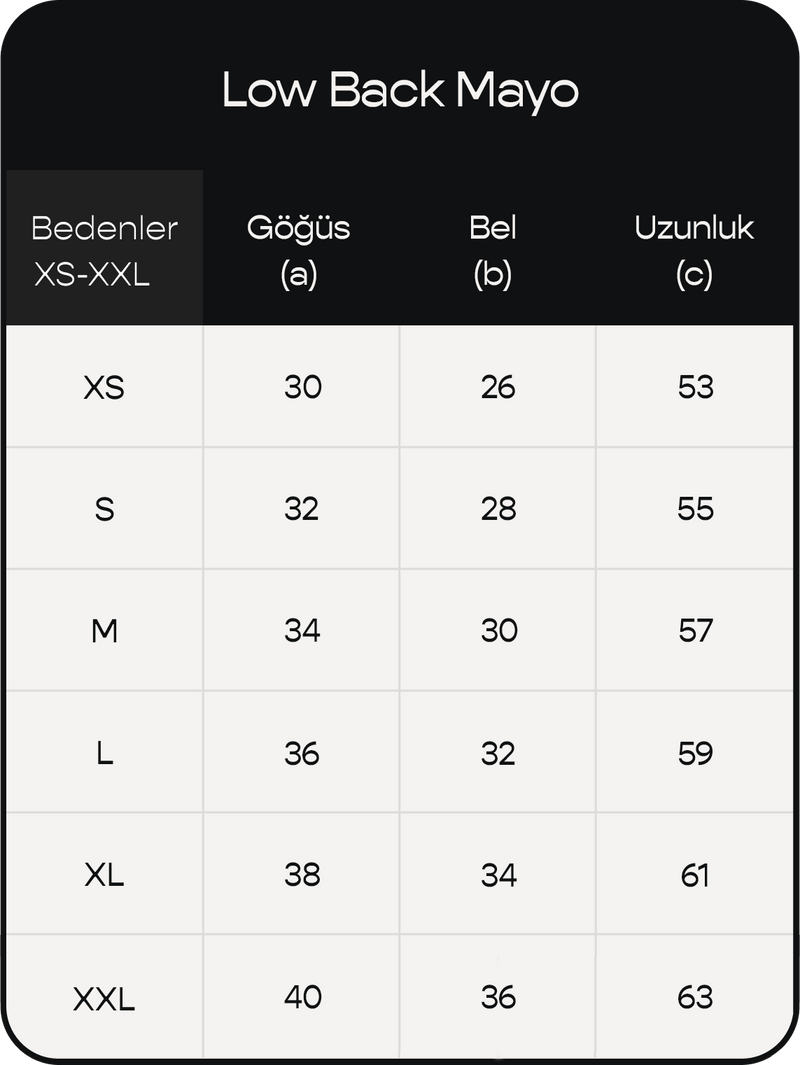 Ürün ölçü görseli 2