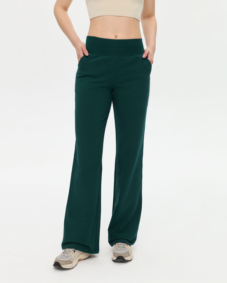 Orman Yeşili Bol Paça Eşofman