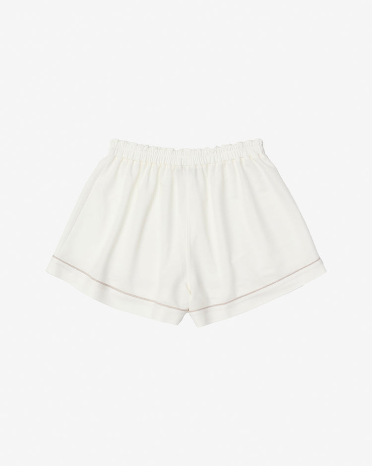 Ekru Biyeli Pijama Şort