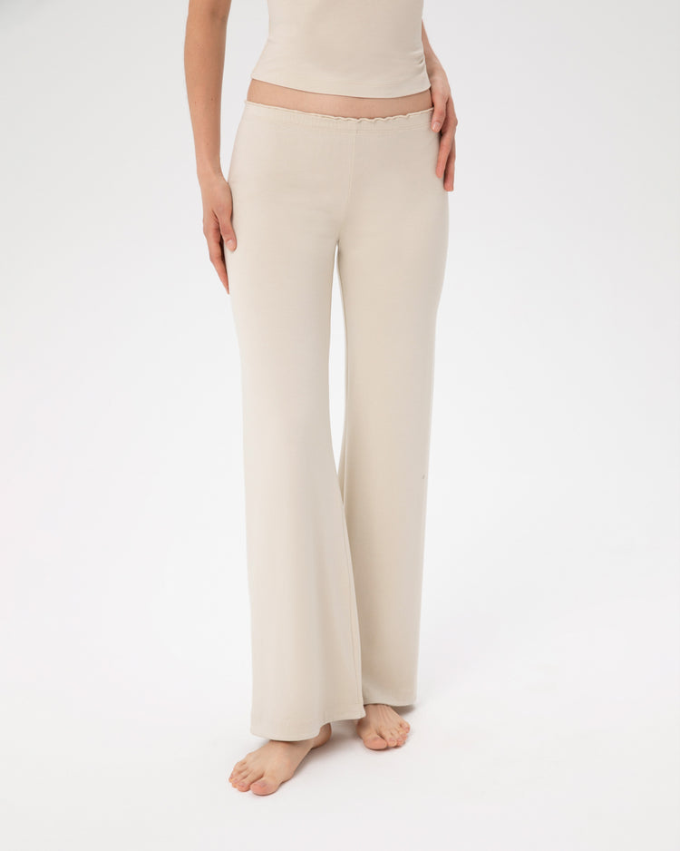 Krema Flare Pijama Pantolon