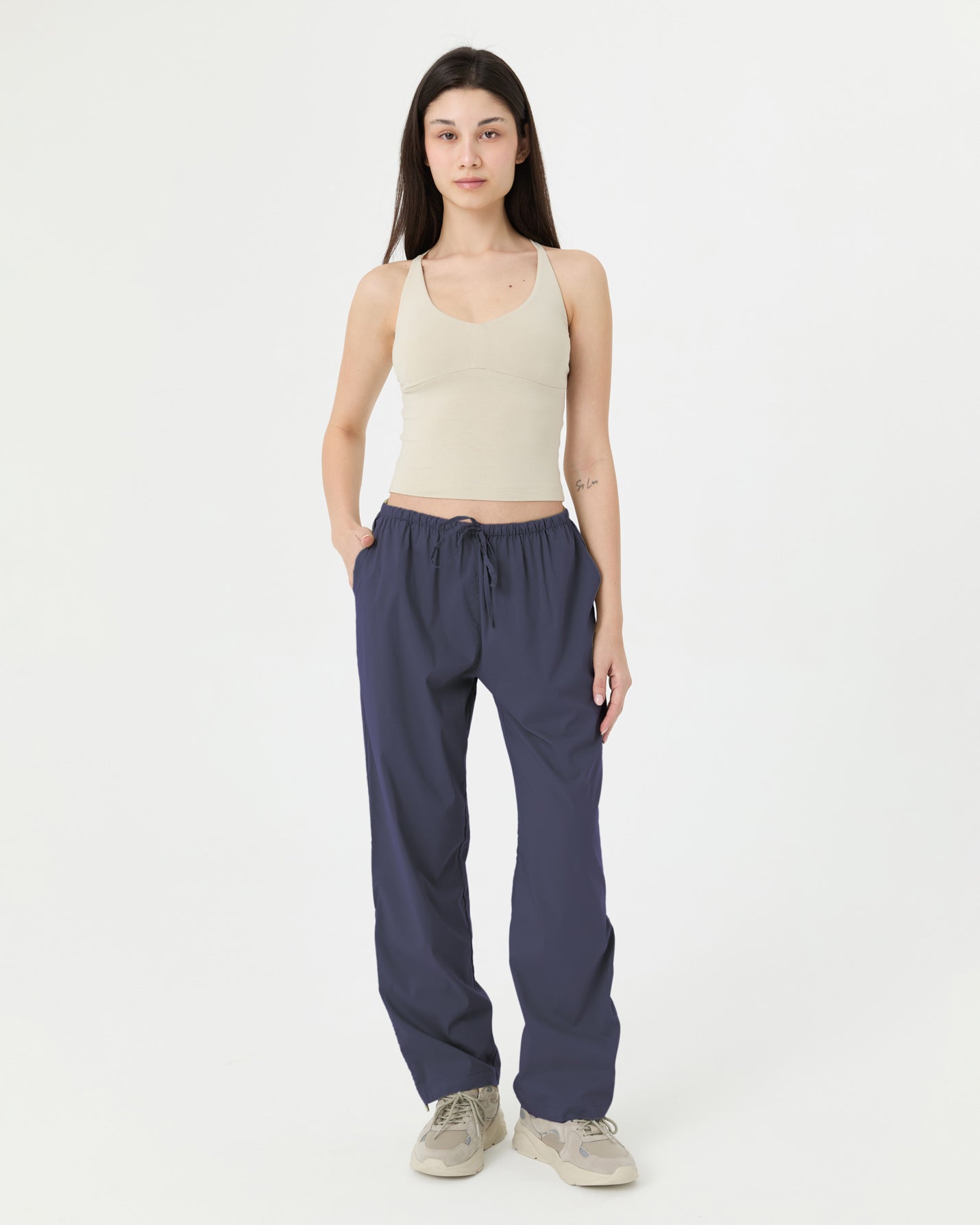 Blueberry Paça Büzgülü Rahat Pantolon