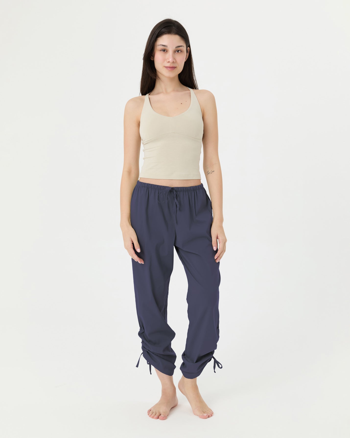 Blueberry Paça Büzgülü Rahat Pantolon