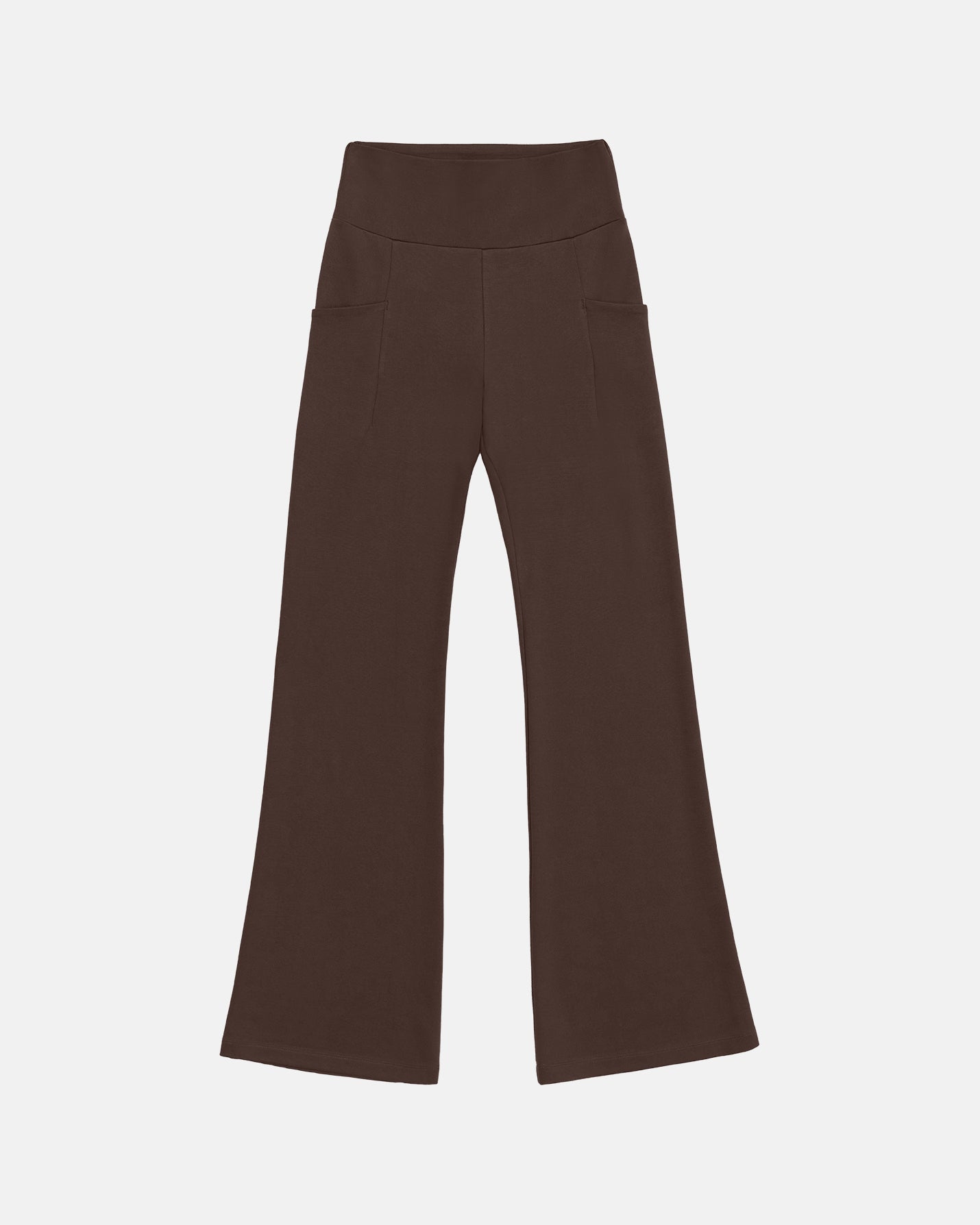 Kahverengi Cepli Flare Pantolon
