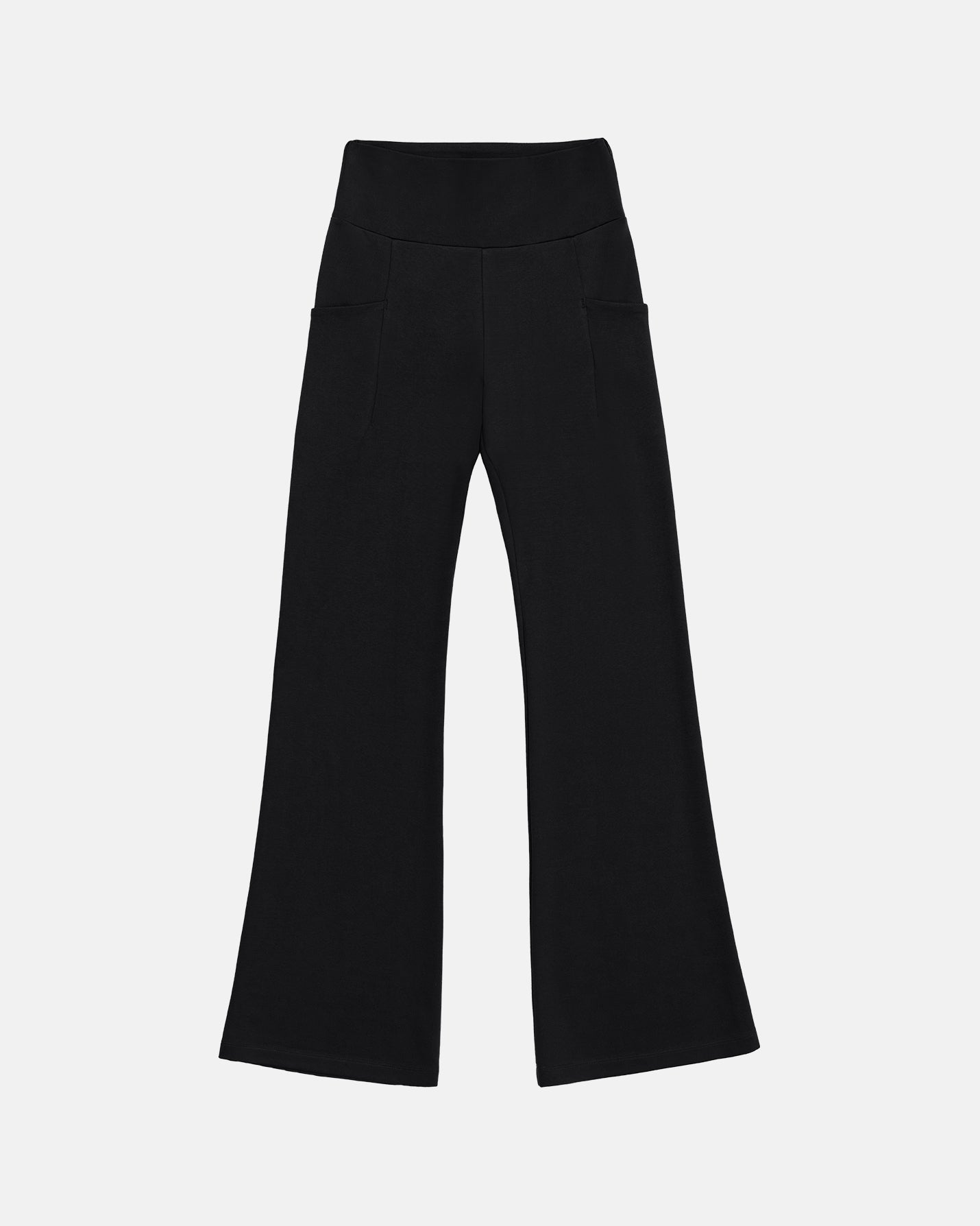 Siyah Cepli Flare Pantolon