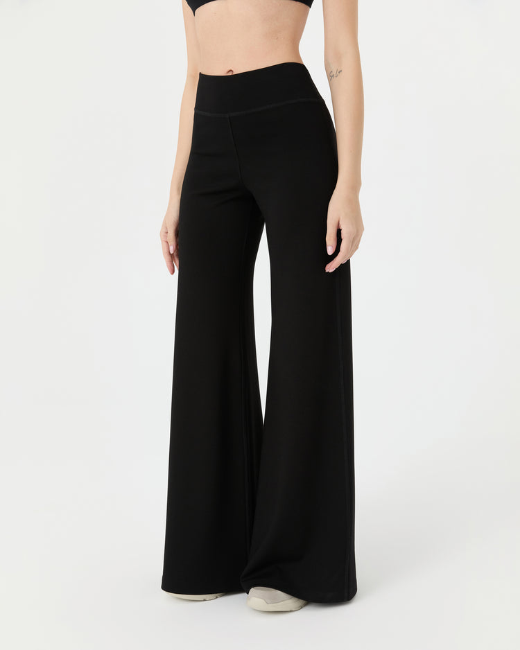 Siyah Bol Paça Weekend Pantolon