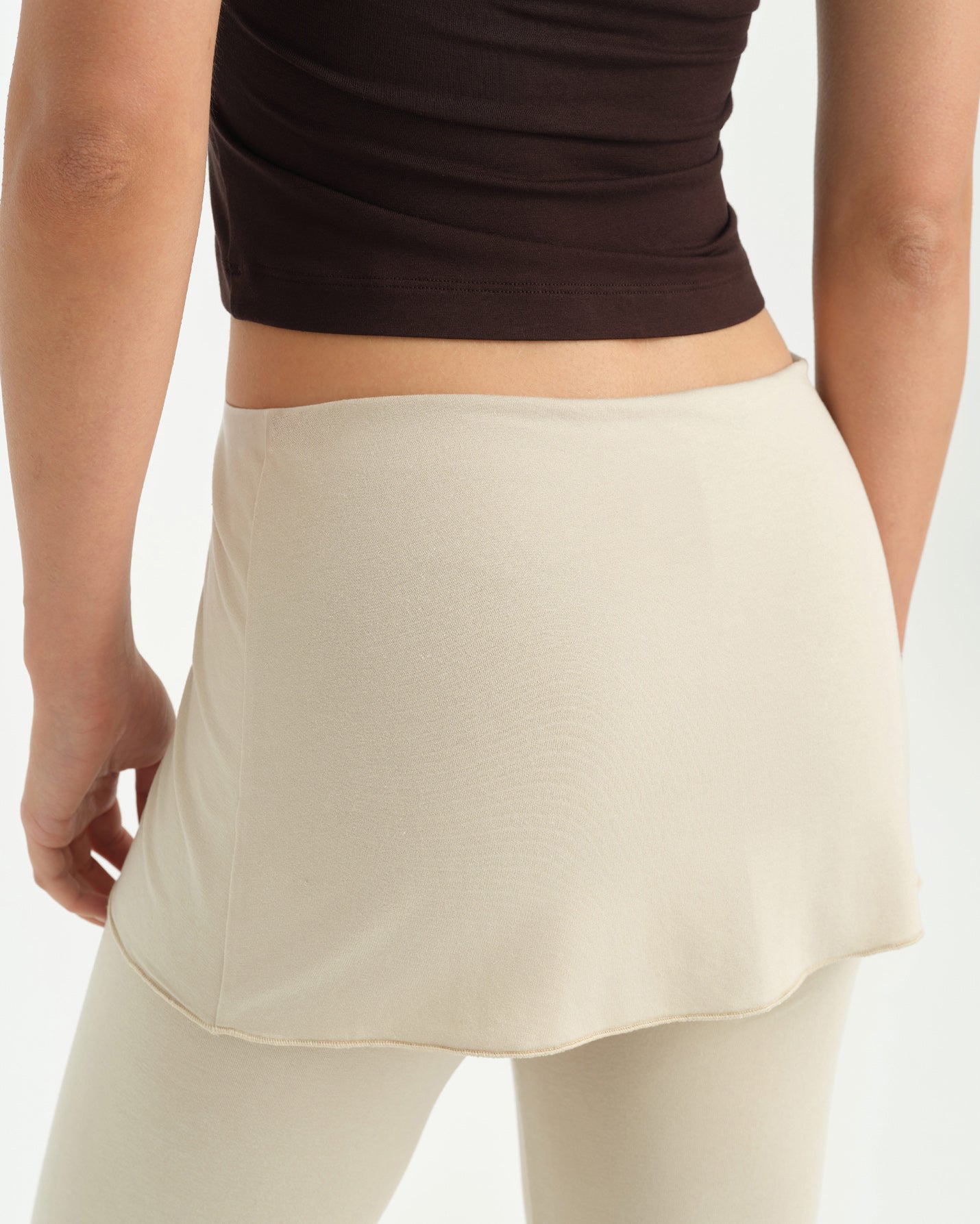 Krema Mini Etekli Pantolon