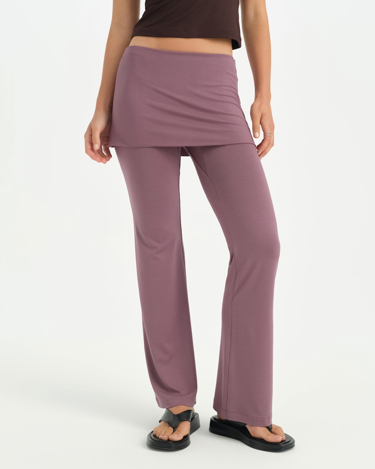 Lila Mini Etekli Pantolon