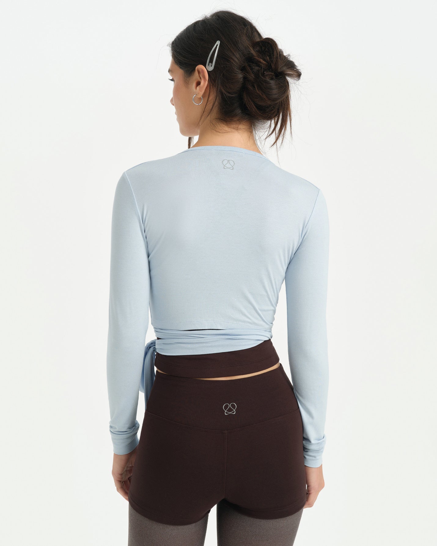 Baby Blue Anvelop Wrap Crop