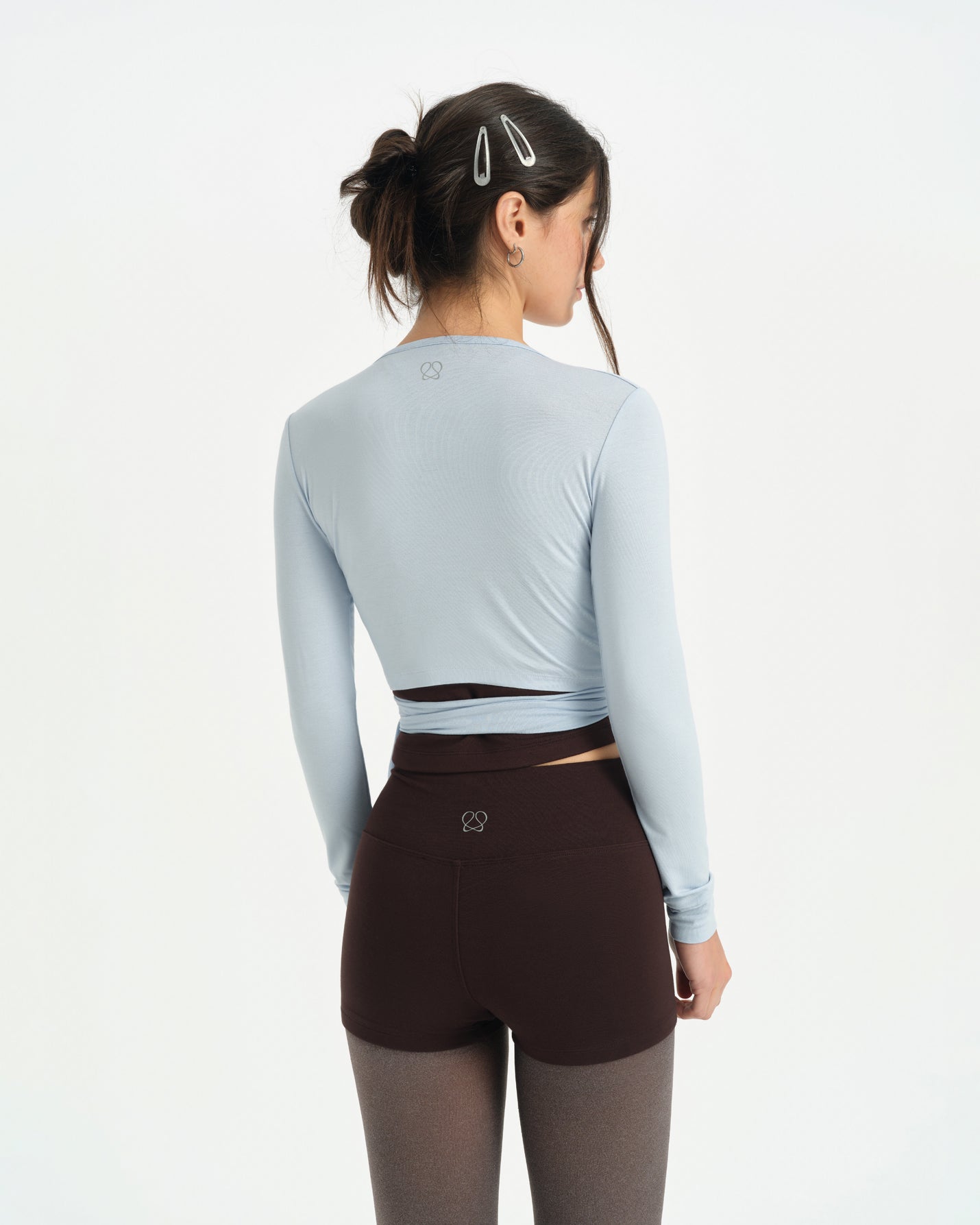 Baby Blue Anvelop Wrap Crop