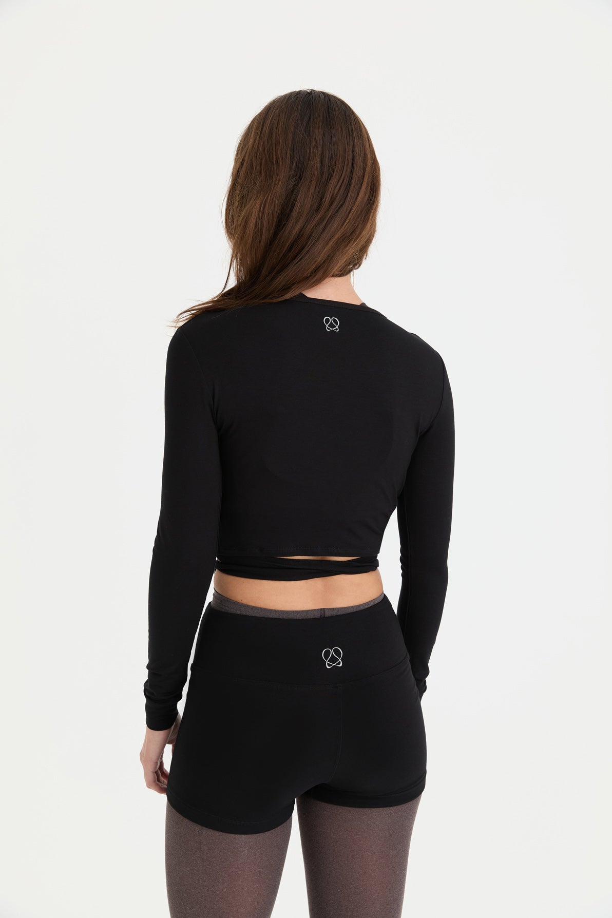 Siyah Anvelop Wrap Crop