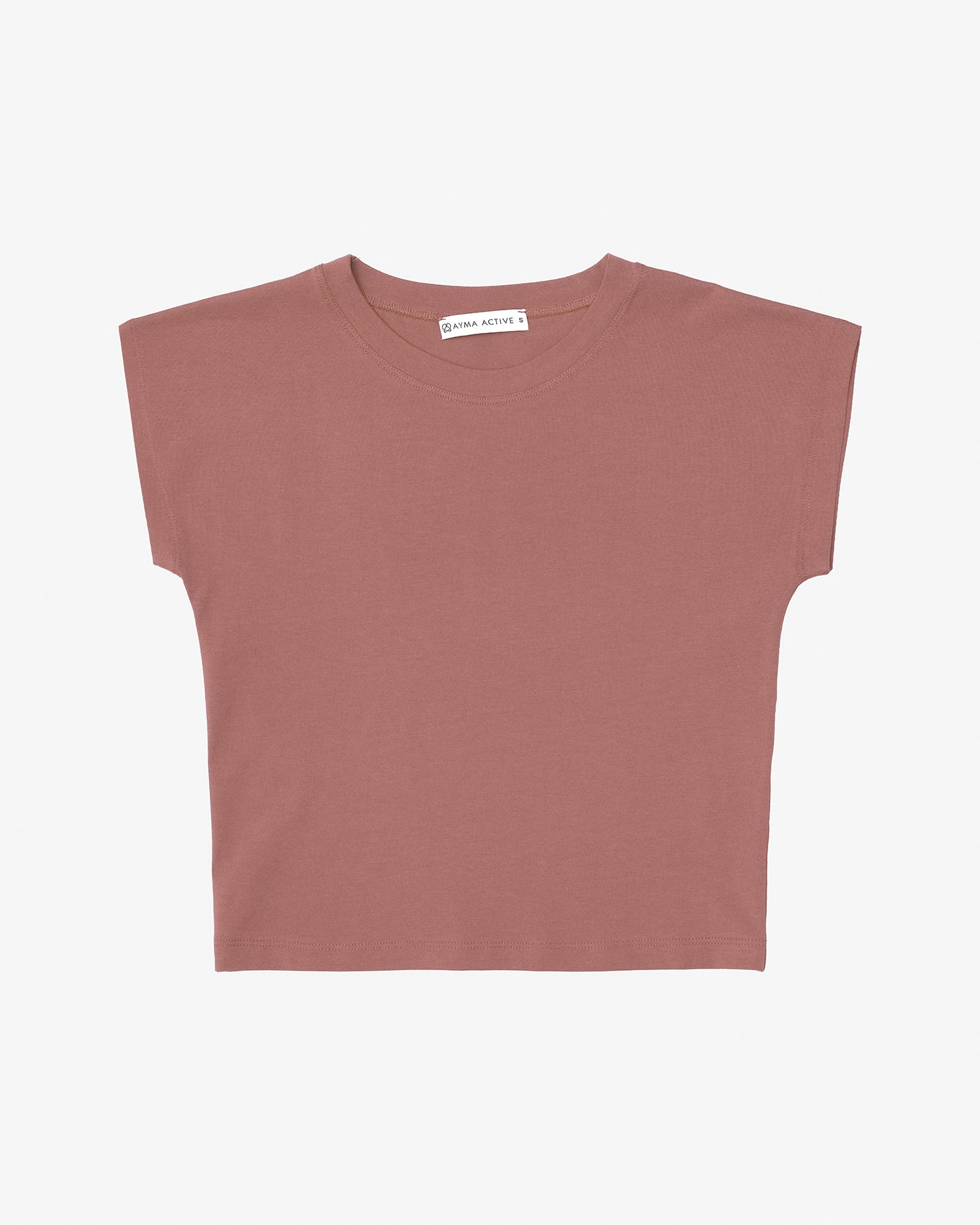 Gül Kurusu Basic Half Crop T-shirt