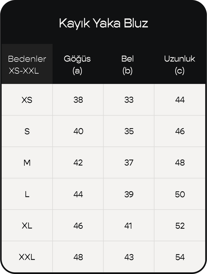 Ürün ölçü görseli 2