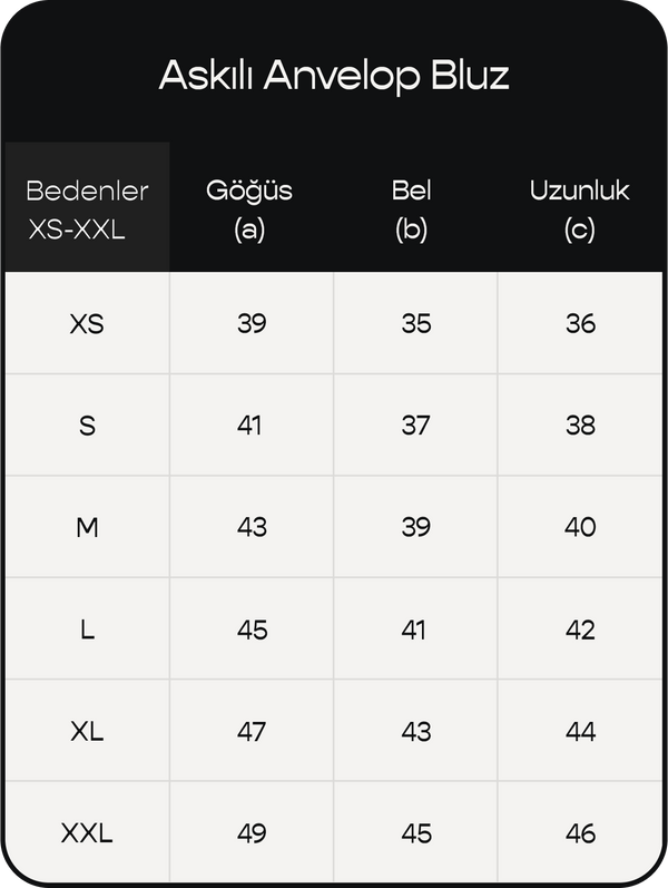 Ürün ölçü görseli 2