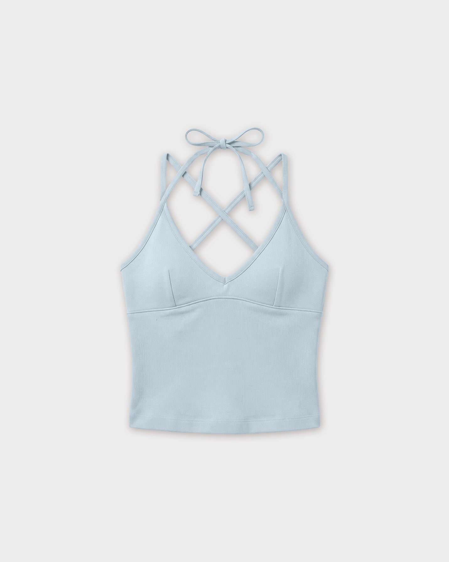 Baby Blue Çift Askılı Halter Bluz