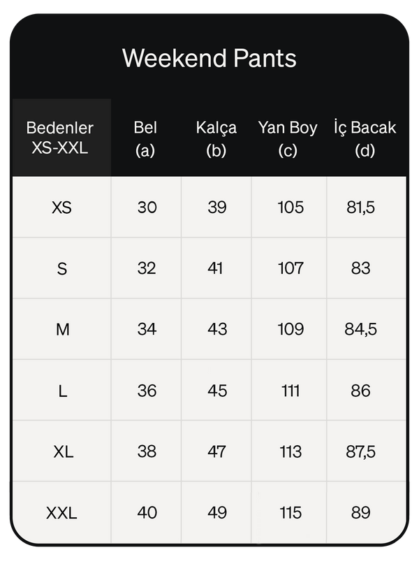 Ürün ölçü görseli 2