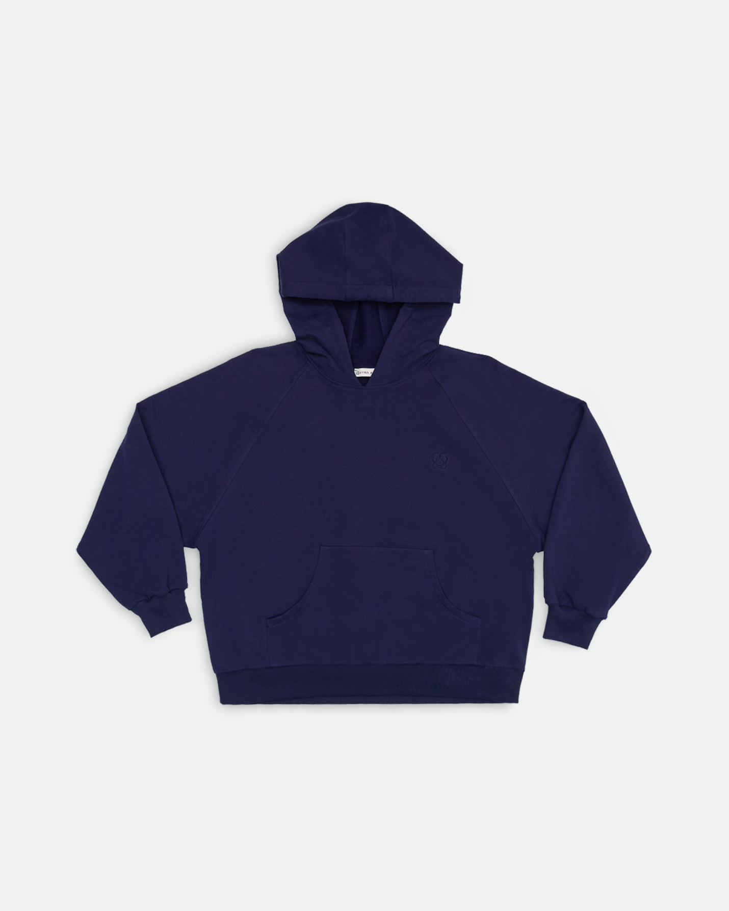 Indigo Kapşonlu Oversize Sweatshirt