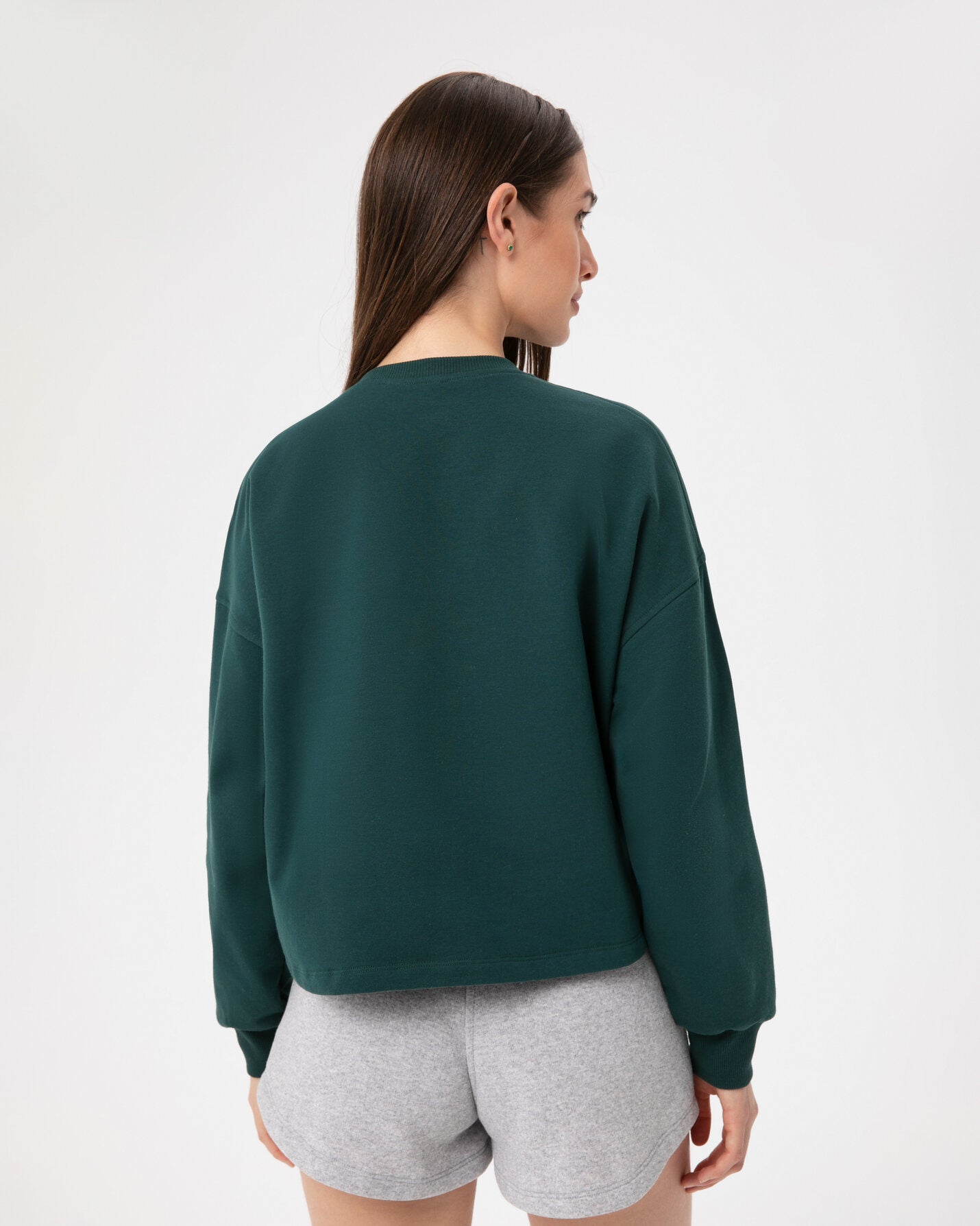 Orman Yeşili Basic EasySize Sweatshirt