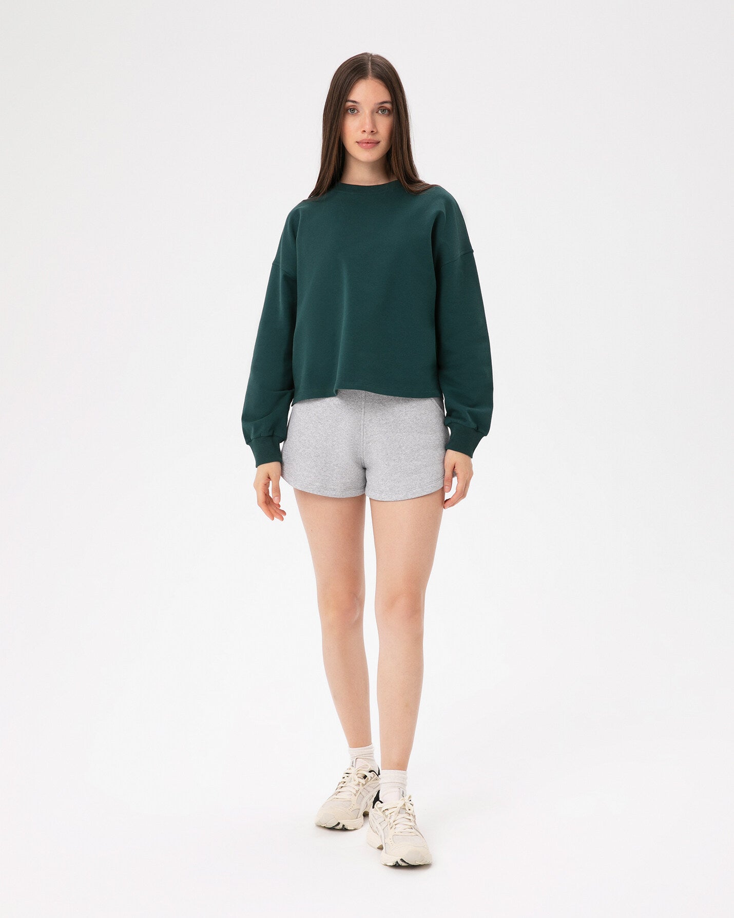 Orman Yeşili Basic EasySize Sweatshirt