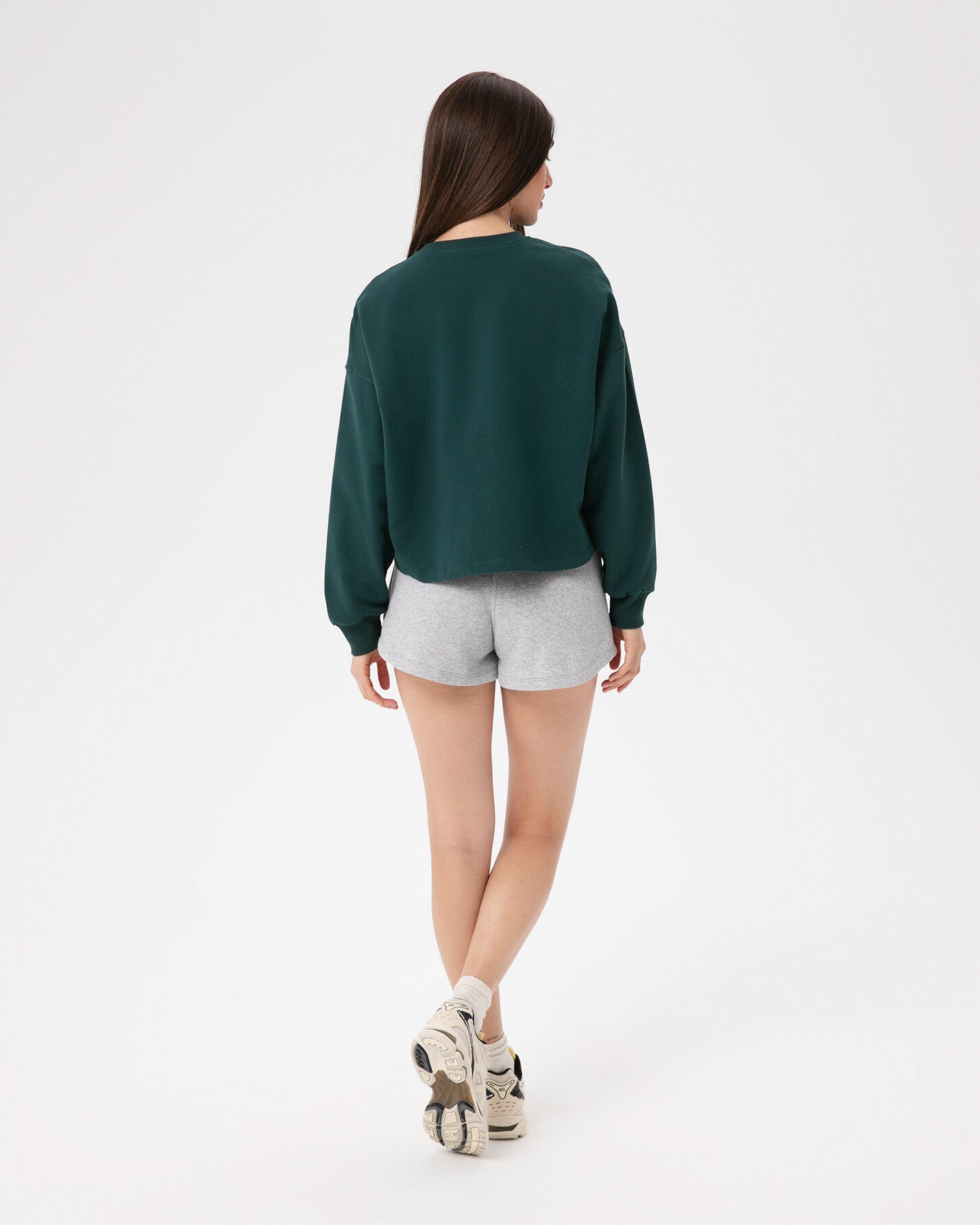 Orman Yeşili Basic EasySize Sweatshirt