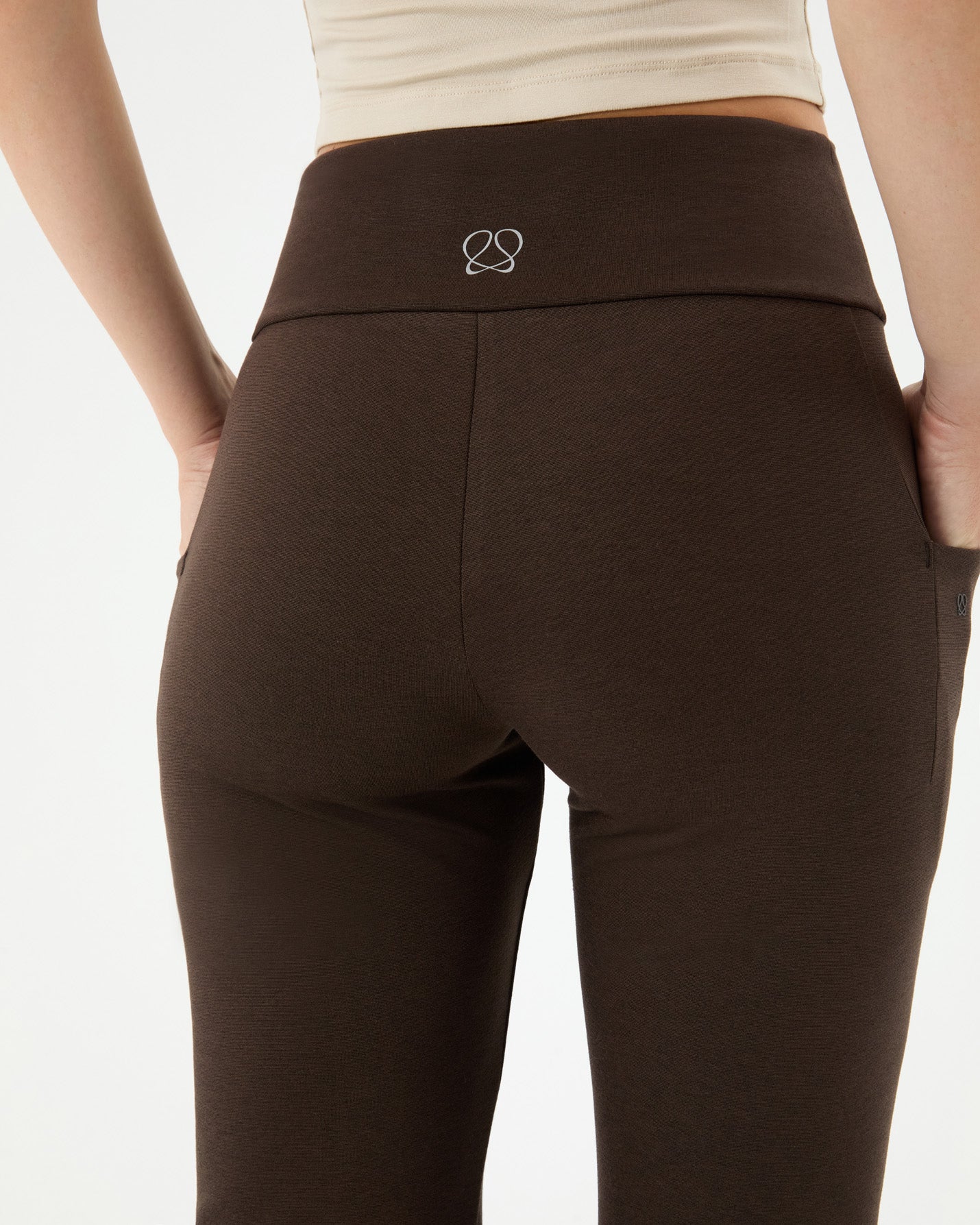 Kahverengi Cepli Flare Pantolon