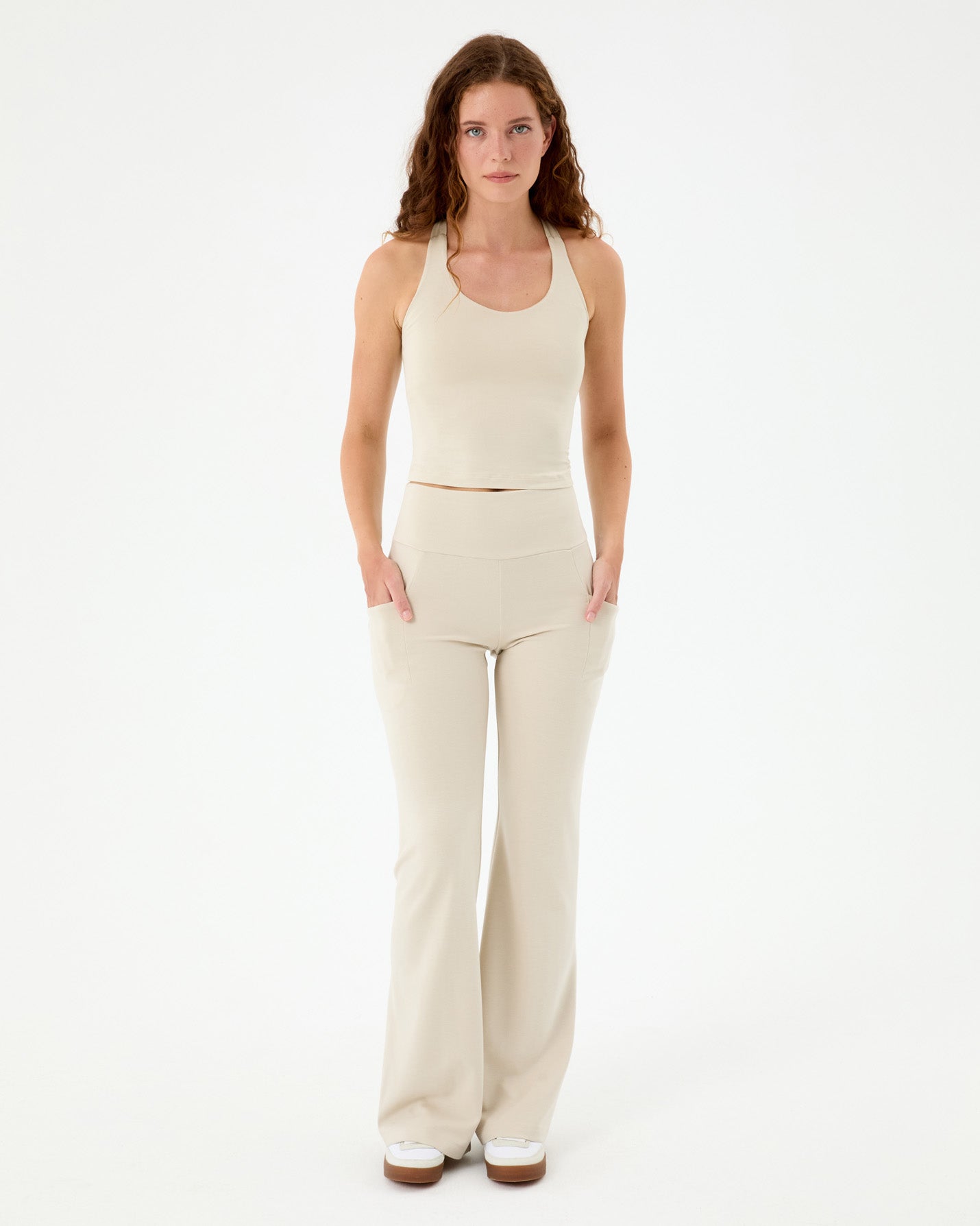Krema Cepli Flare Pantolon