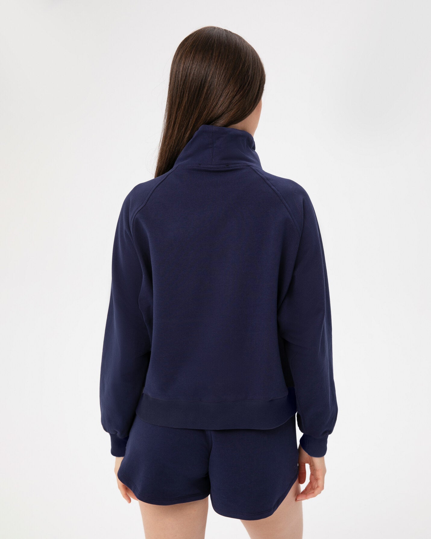 Indigo Dik Yaka Sweatshirt