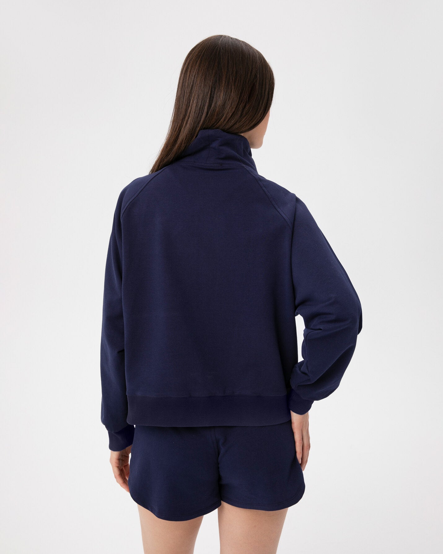 Indigo Dik Yaka Sweatshirt