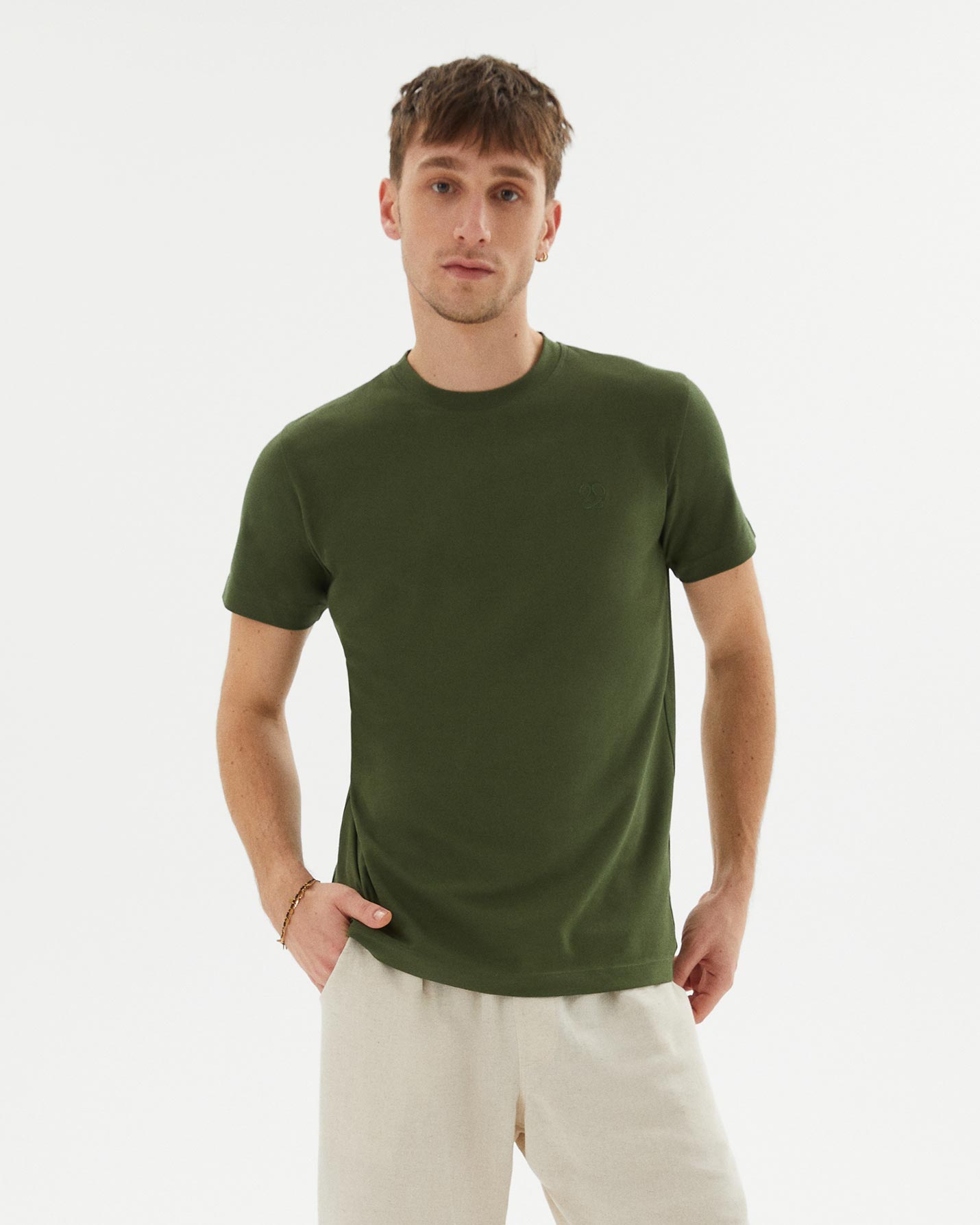 Haki Erkek Basic T-Shirt