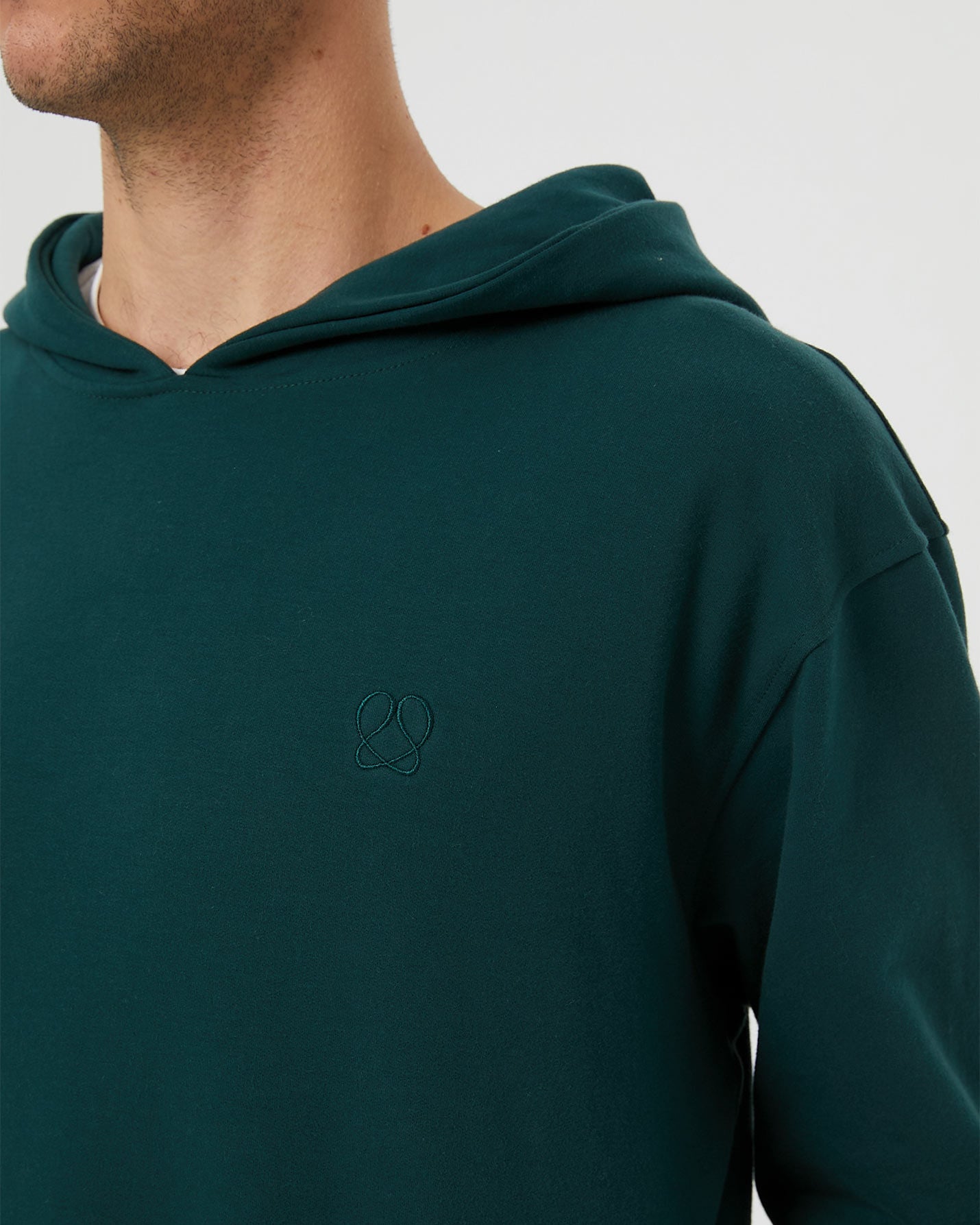 Orman Yeşili Erkek Kapşonlu Sweatshirt