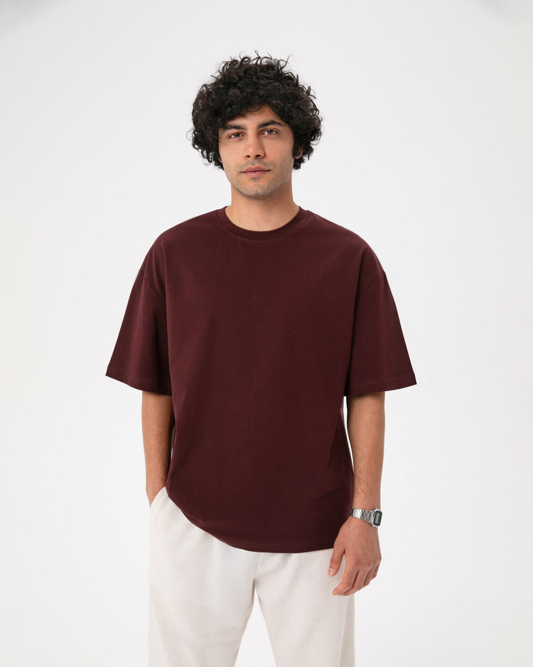 Kestane Erkek Oversize T-shirt