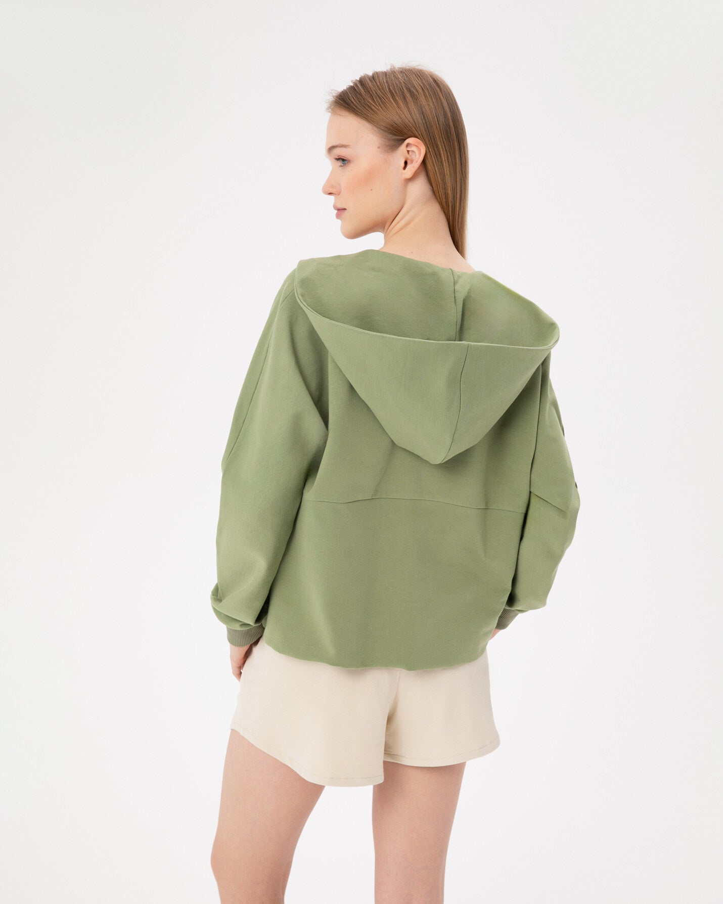 Matcha Fermuarlı Hoodie