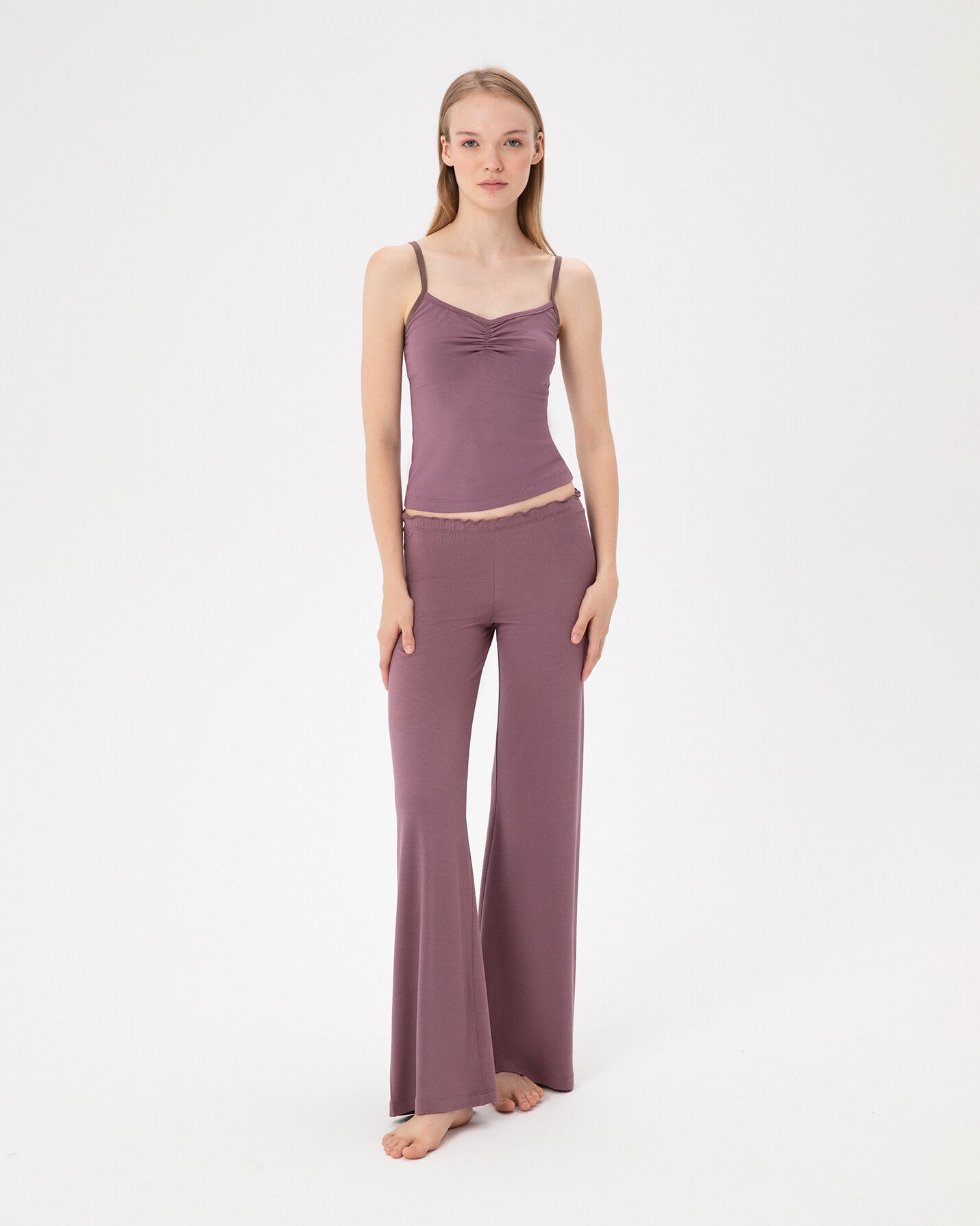 Lila Flare Pijama Pantolon