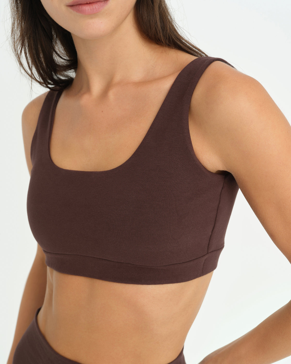 Kahverengi Low Back Bra