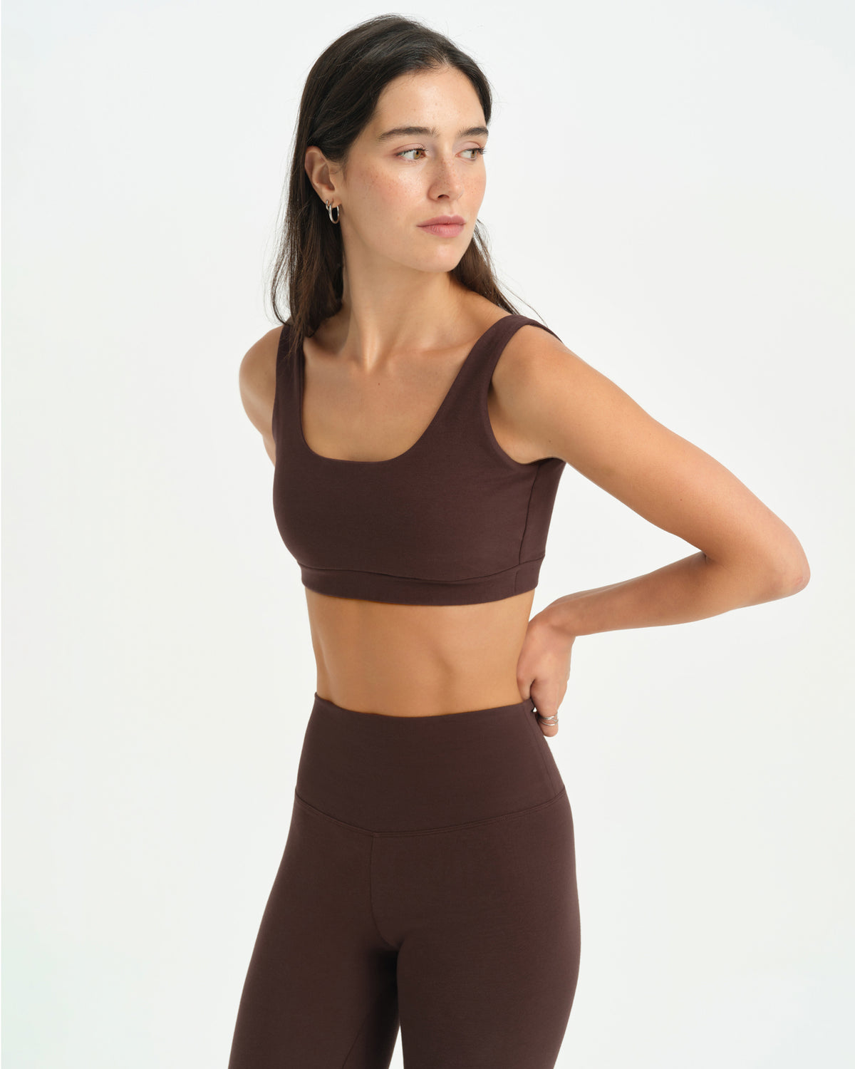 Kahverengi Low Back Bra