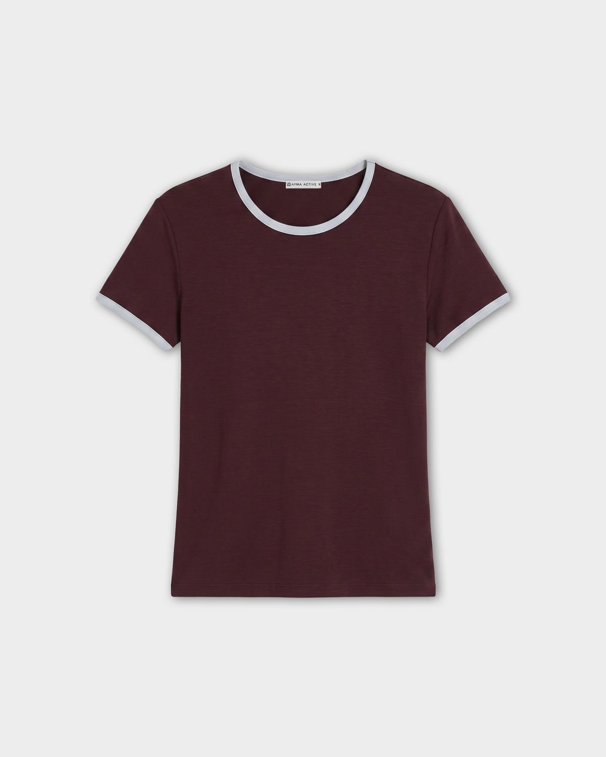 Kestane Kontrast Biyeli T-Shirt