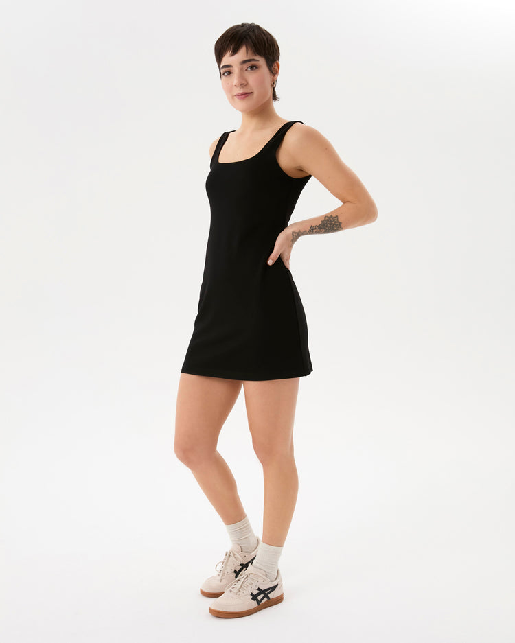 Siyah Low Back Elbise