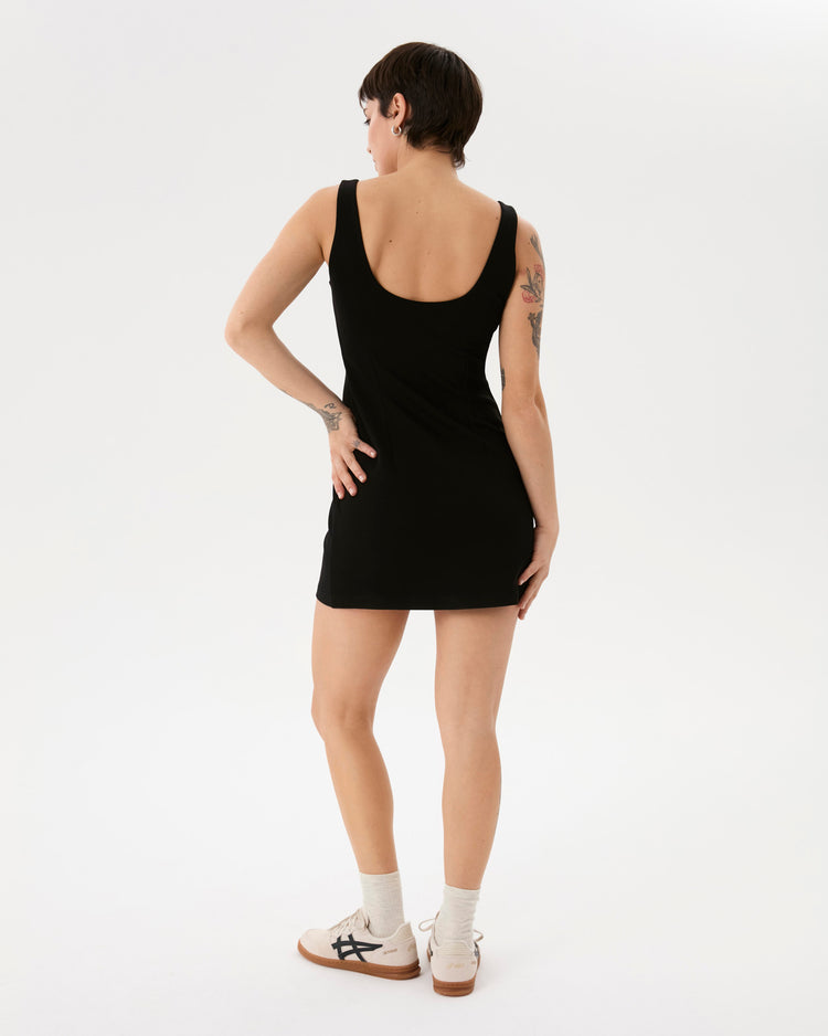 Siyah Low Back Elbise