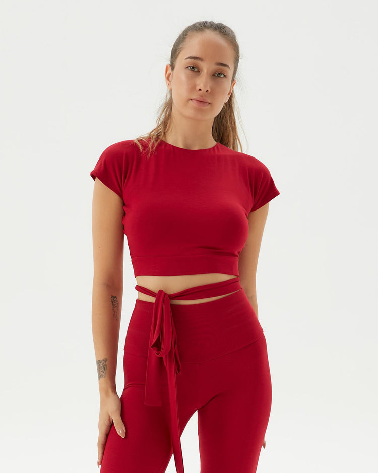 Vişne Sırt Pencereli Bluz