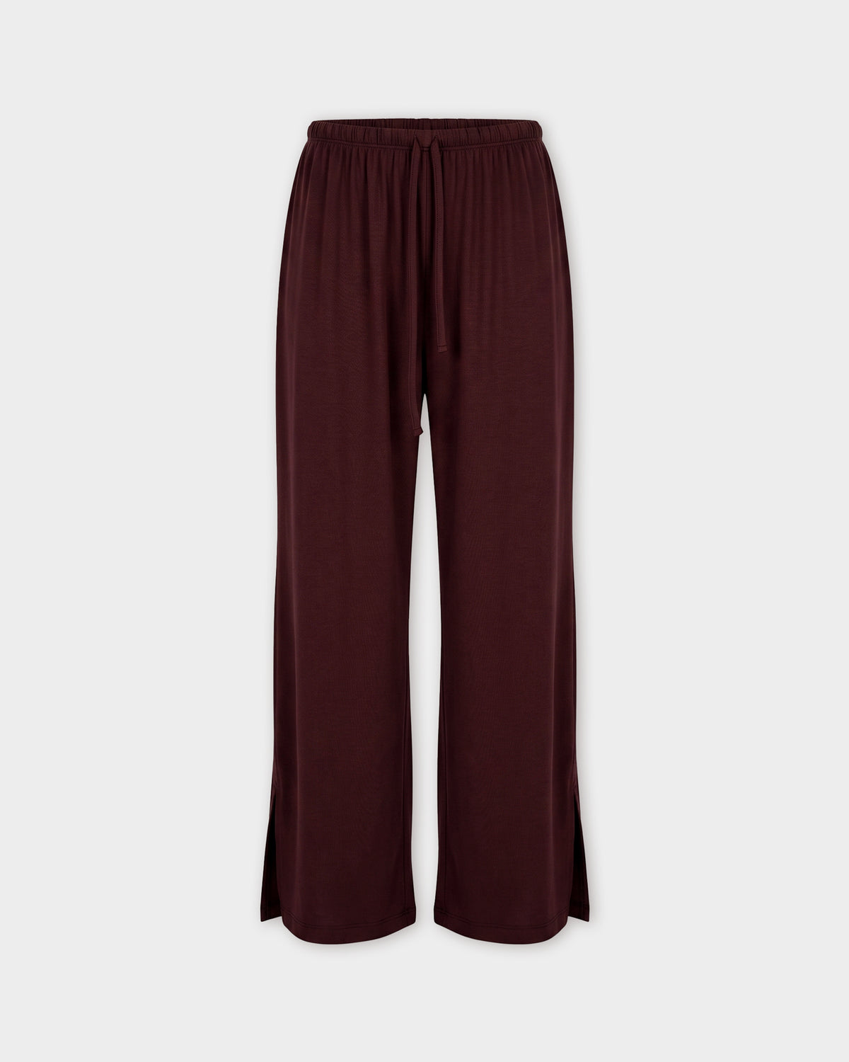 Kestane Bel Büzgülü Yırtmaçlı Pantolon