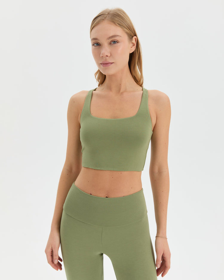 Matcha Yüzücü Yoga Bra